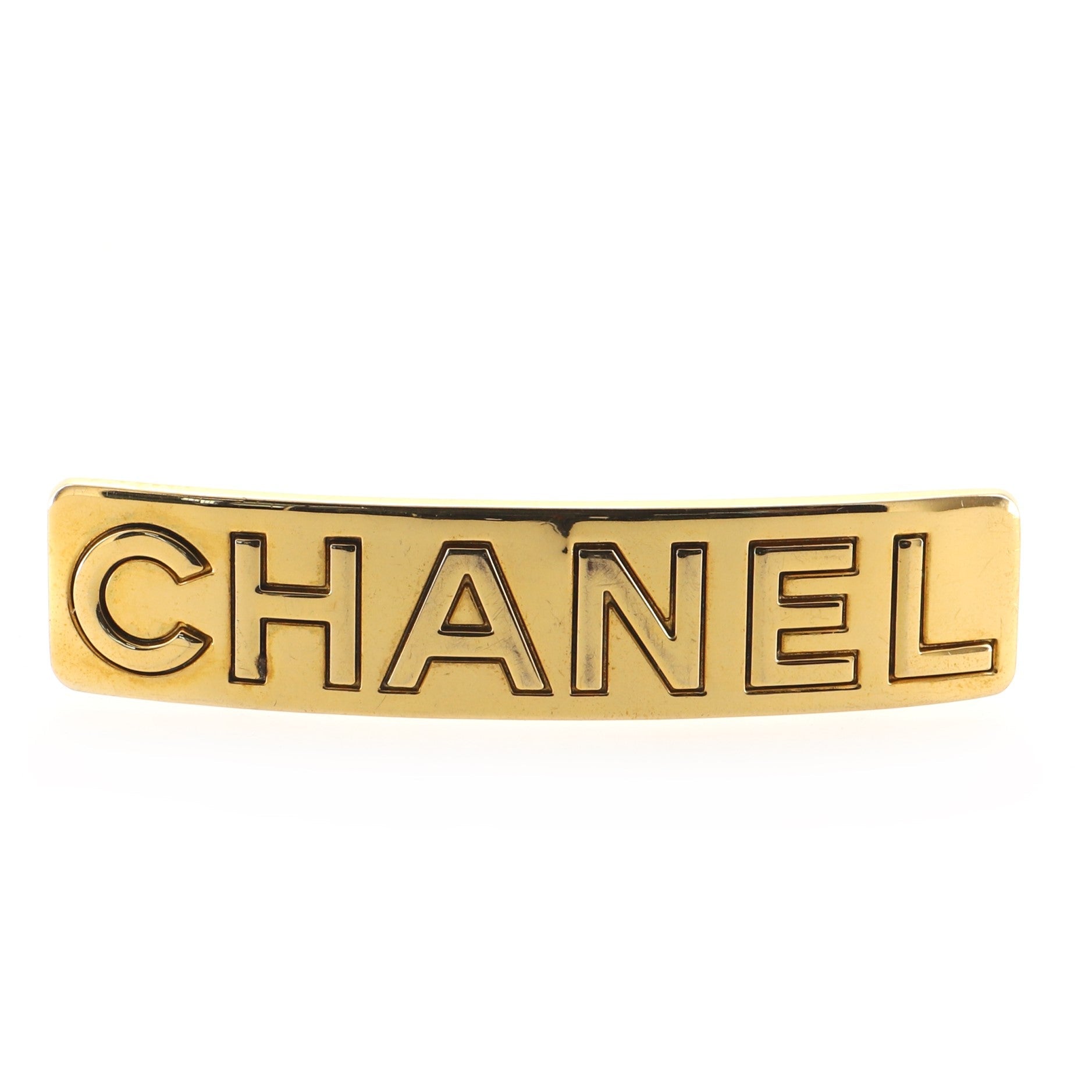 Logo Hair Barrette Metal Wide XS