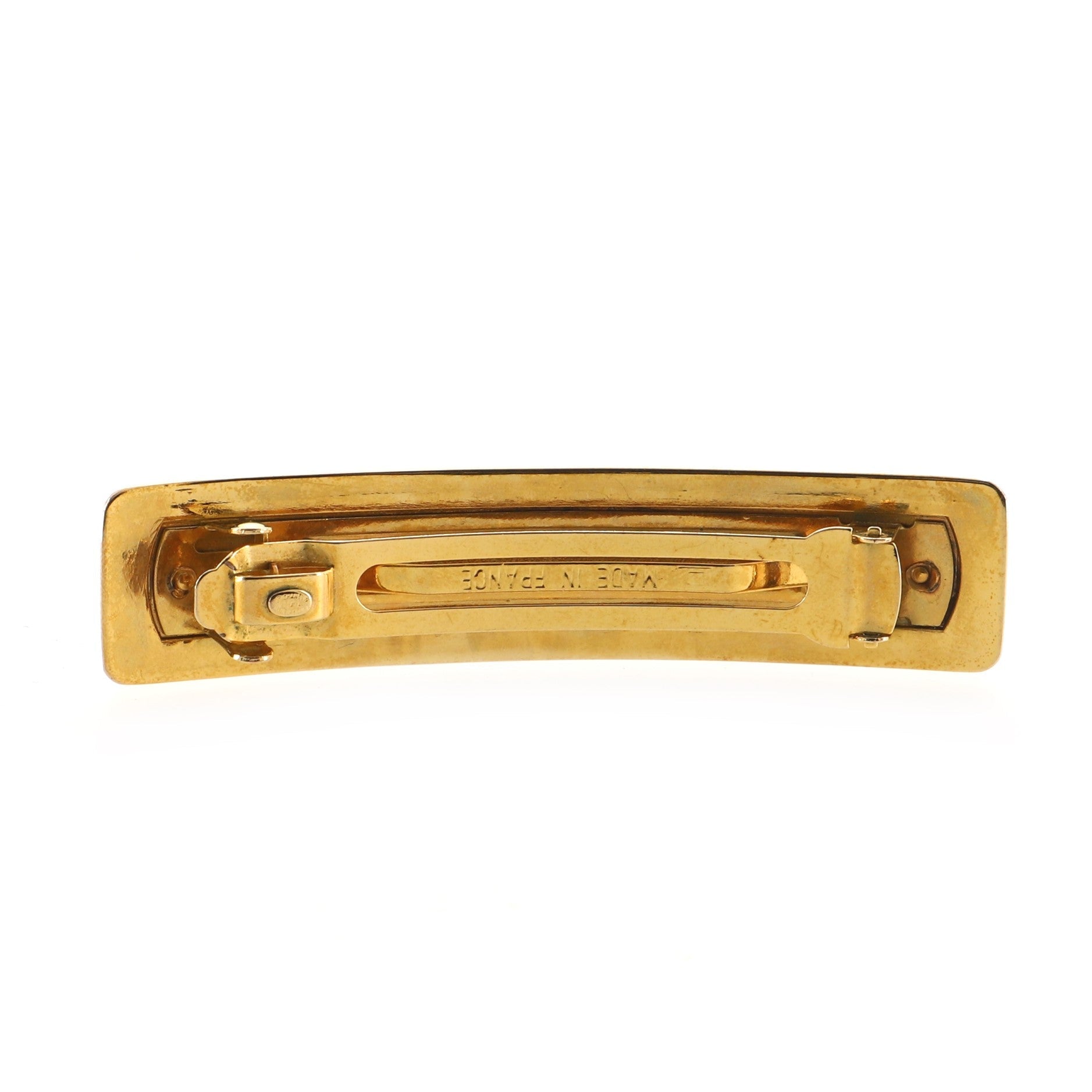 Logo Hair Barrette Metal Wide XS
