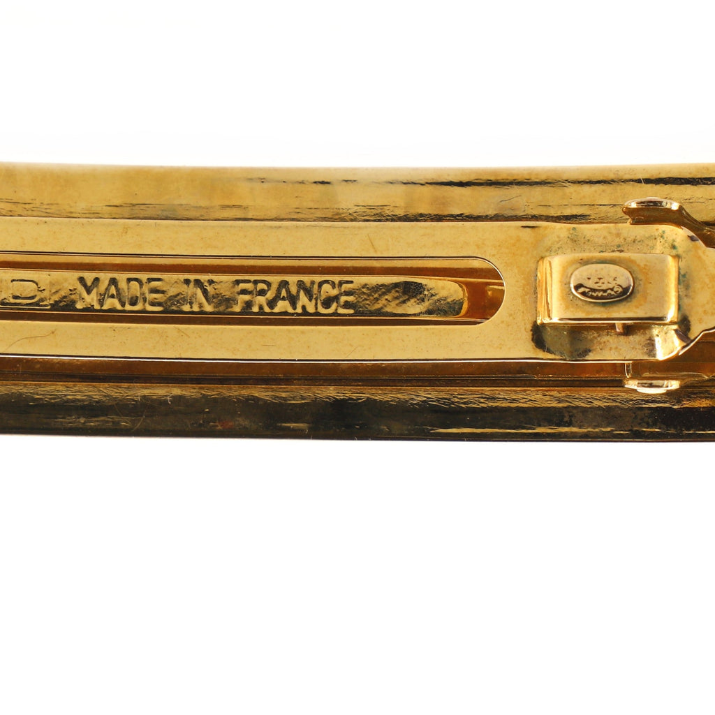 Logo Hair Barrette Metal Wide XS