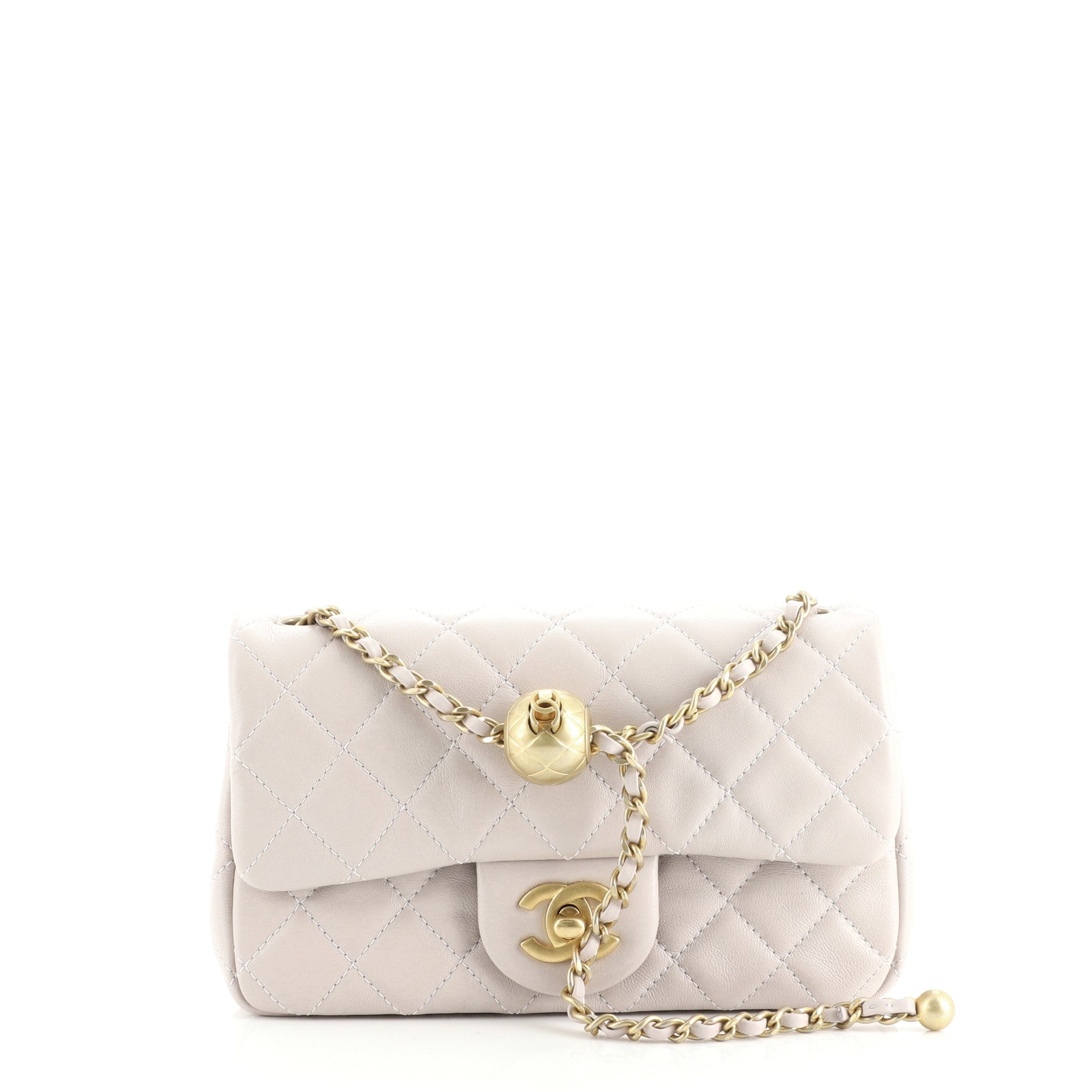 Pearl Crush Flap Bag Quilted Lambskin Mini