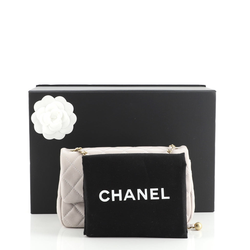 Pearl Crush Flap Bag Quilted Lambskin Mini