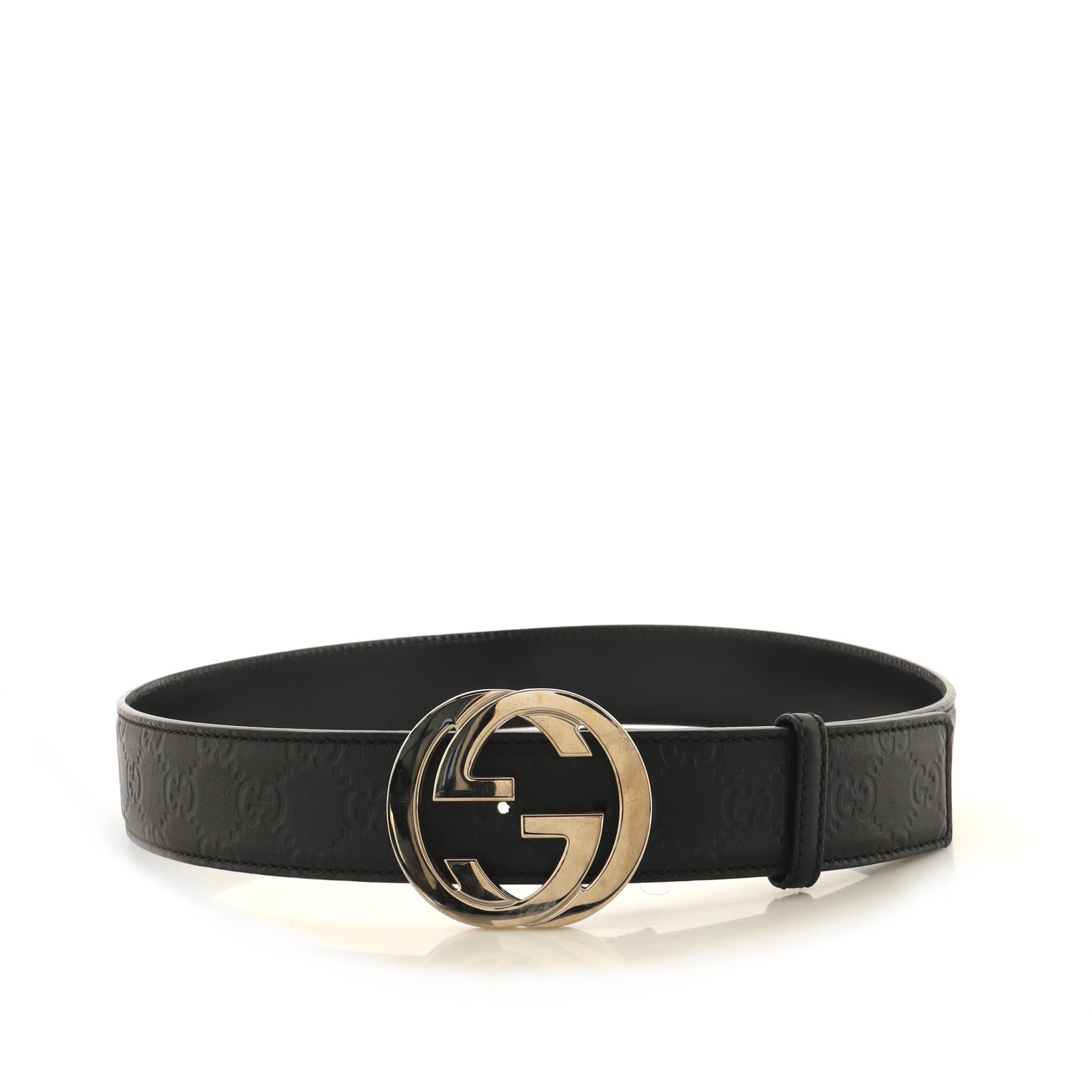 Interlocking G Belt Guccissima Leather Wide 85