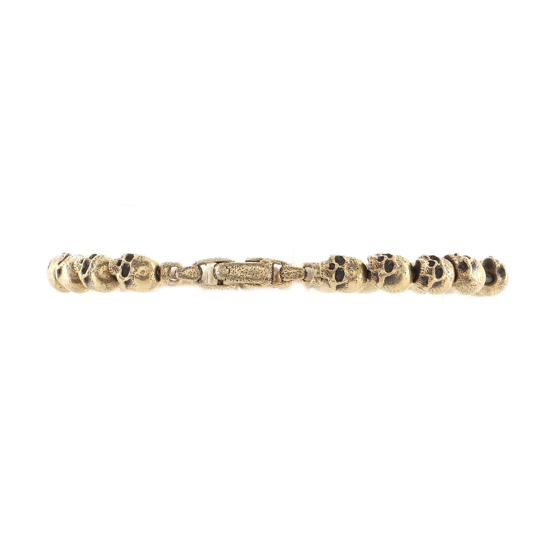 Spiritual Beads Skull Bracelet 18K Yellow Gold 9mm