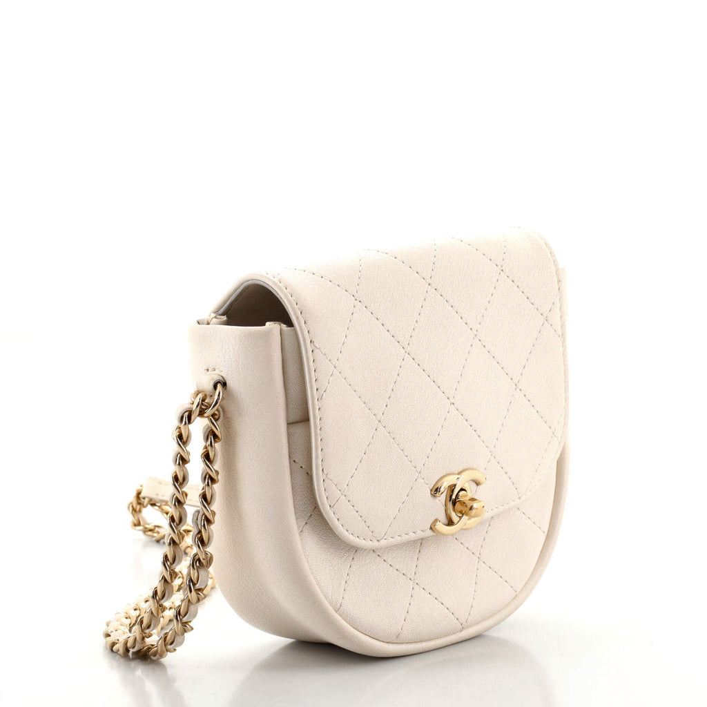 Casual Trip Messenger Bag Quilted Goatskin Mini