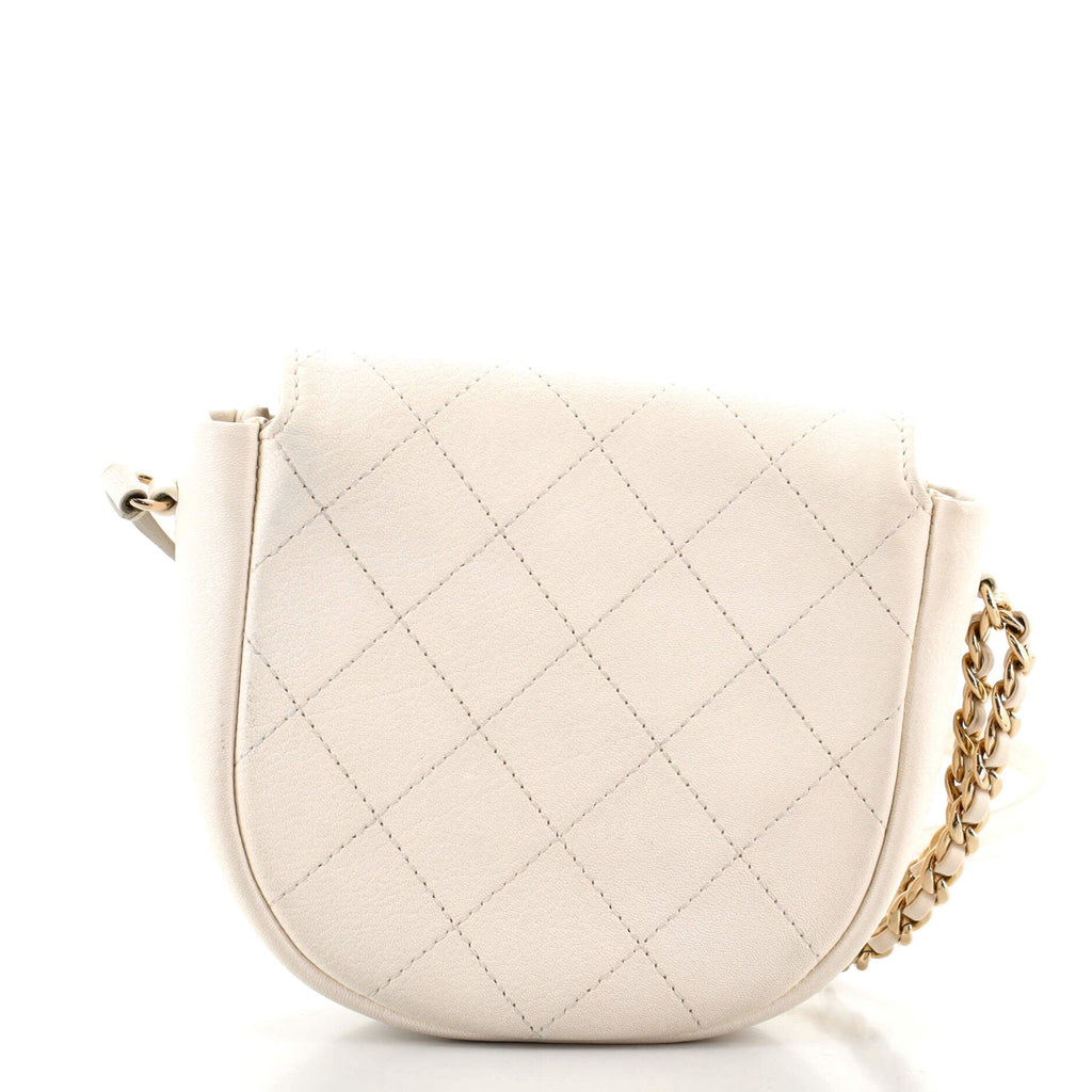 Casual Trip Messenger Bag Quilted Goatskin Mini