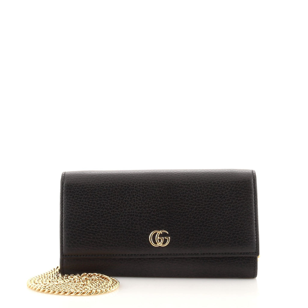 Petite GG Marmont Chain Wallet Leather Mini