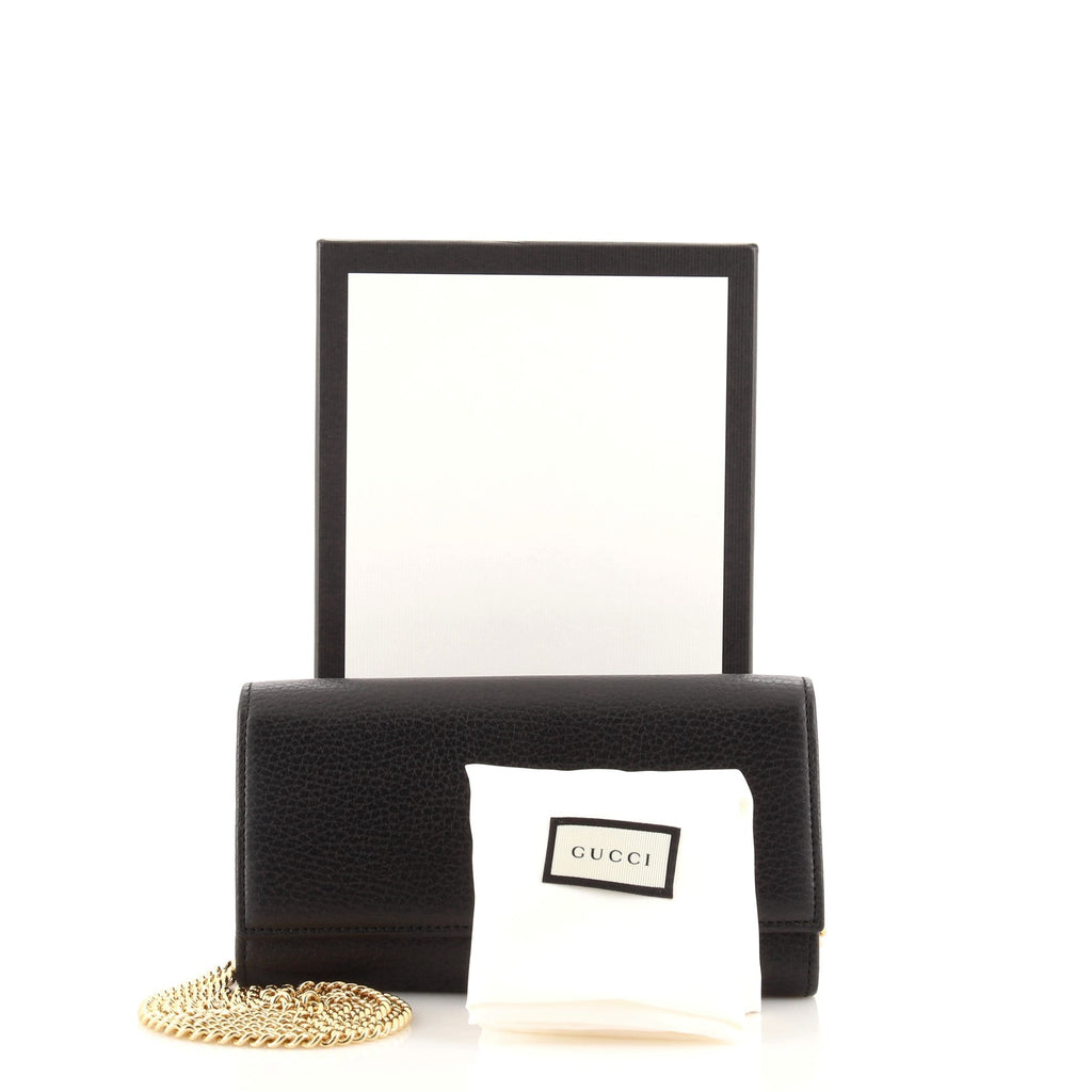 Petite GG Marmont Chain Wallet Leather Mini