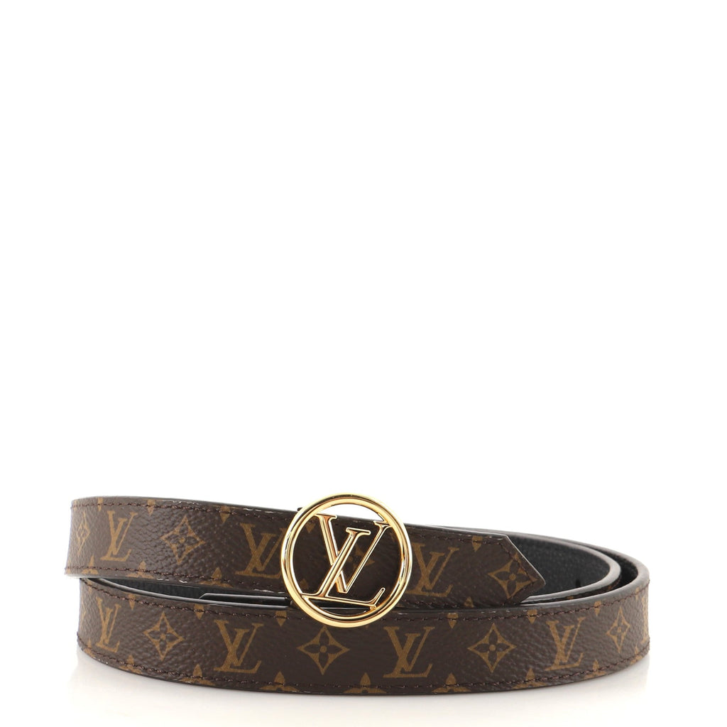 LV Circle Reversible Belt Monogram Canvas and Epi Leather Thin 75