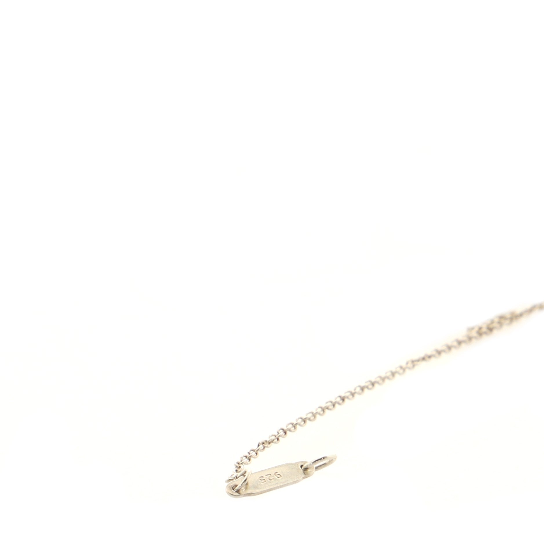 I Love You Drop Pendant Necklace Sterling Silver