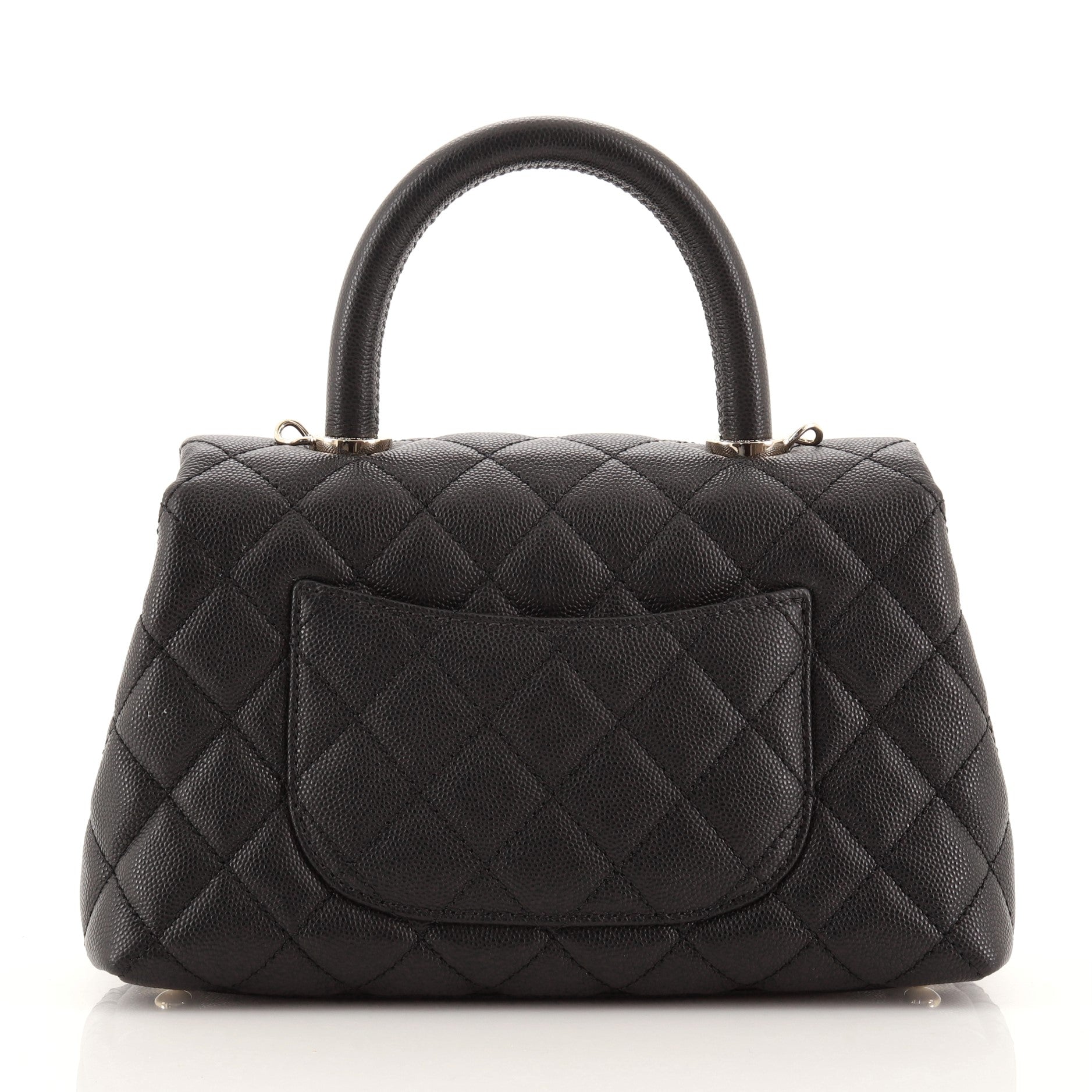Coco Top Handle Bag Quilted Caviar Mini