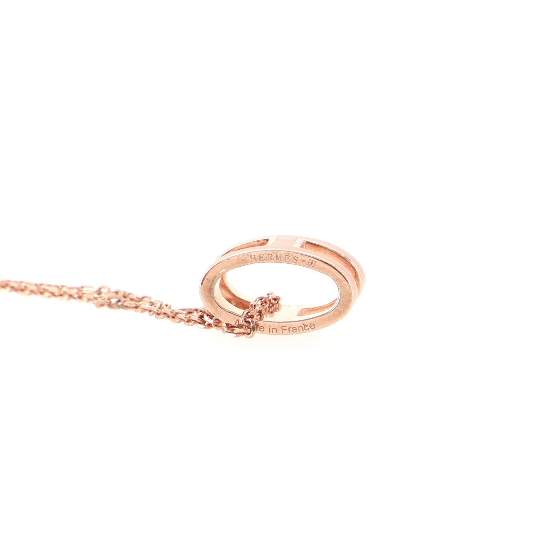 Pop H Pendant Chain Necklace Metal and Enamel
