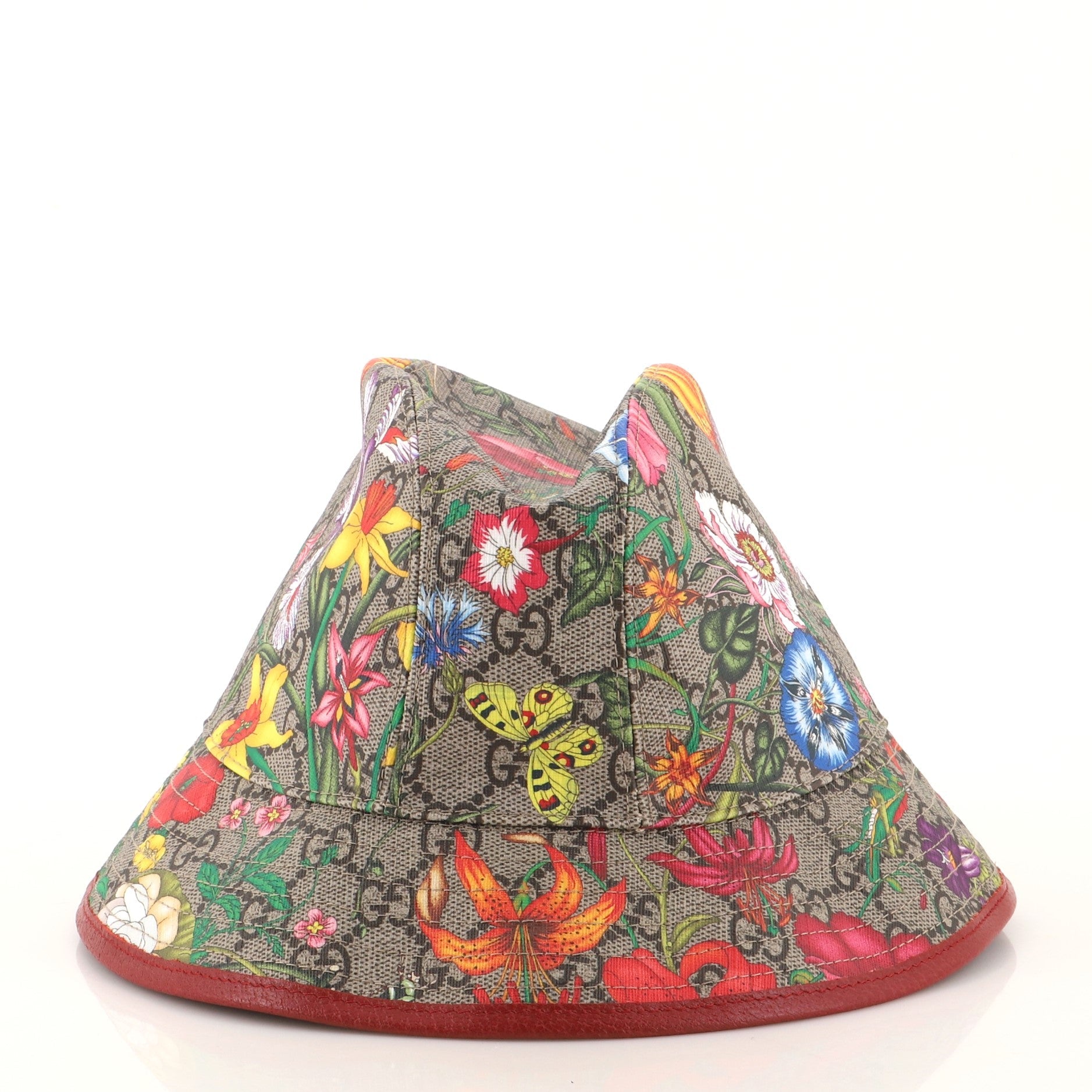 Bucket Hat Flora GG Coated Canvas Large