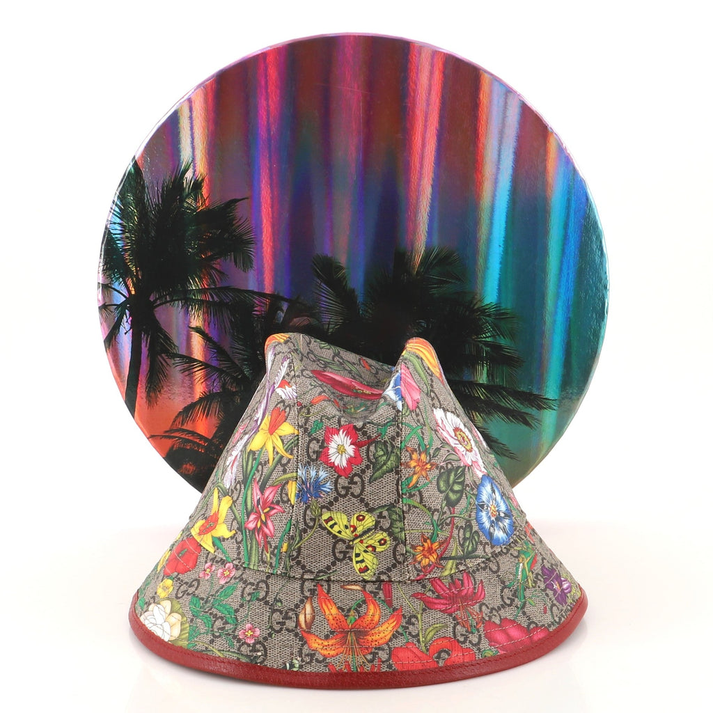 Bucket Hat Flora GG Coated Canvas Large