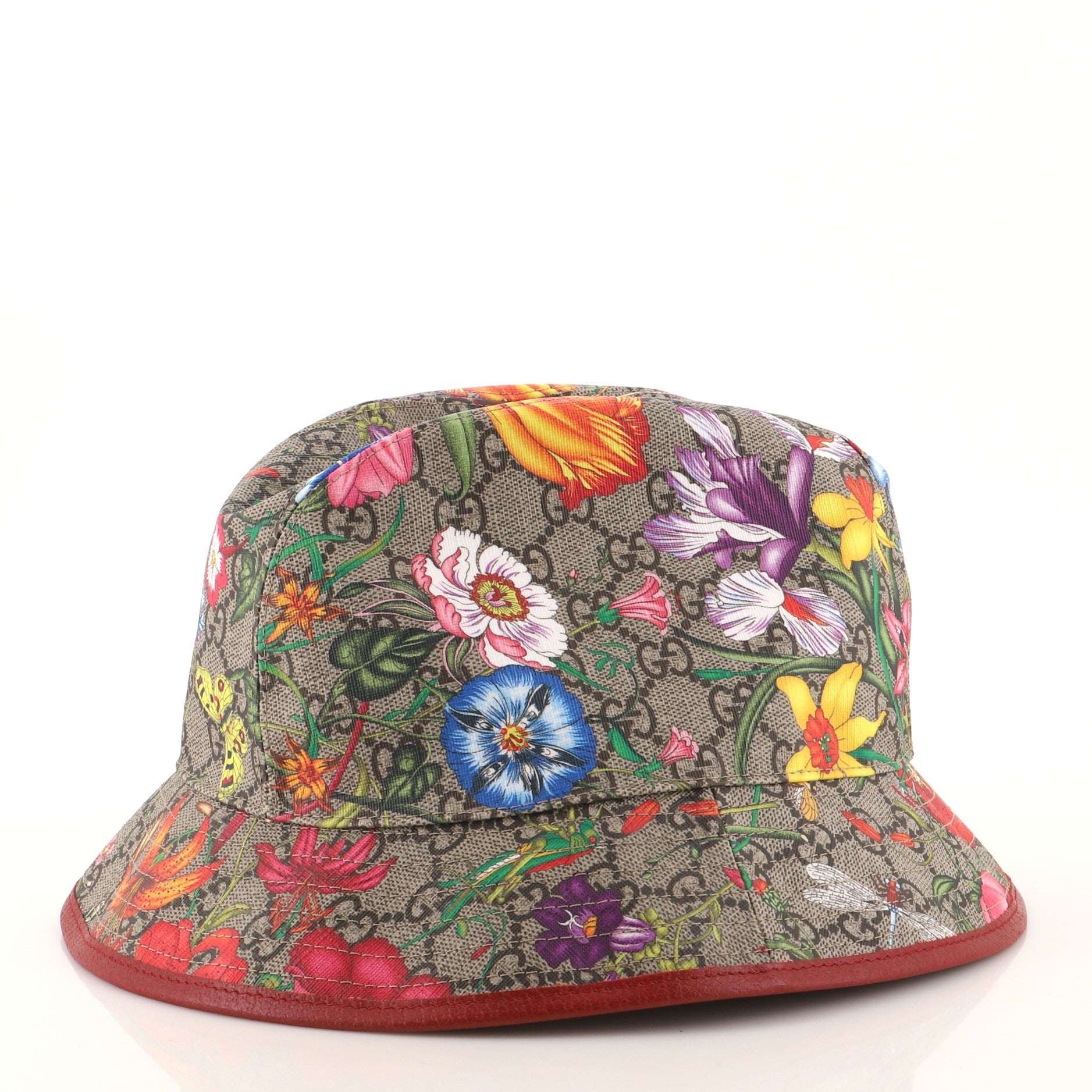 Bucket Hat Flora GG Coated Canvas Large