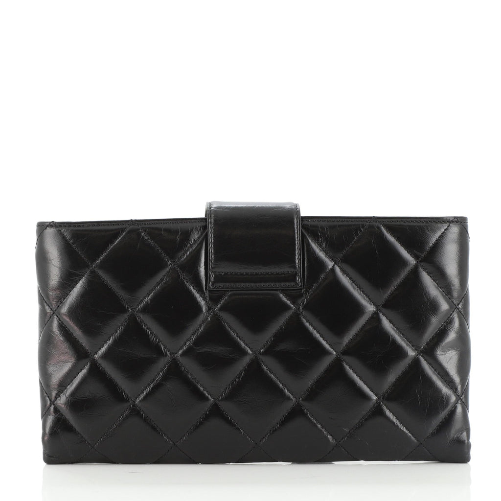 Coco Pleats Clutch Quilted Glazed Calfskin