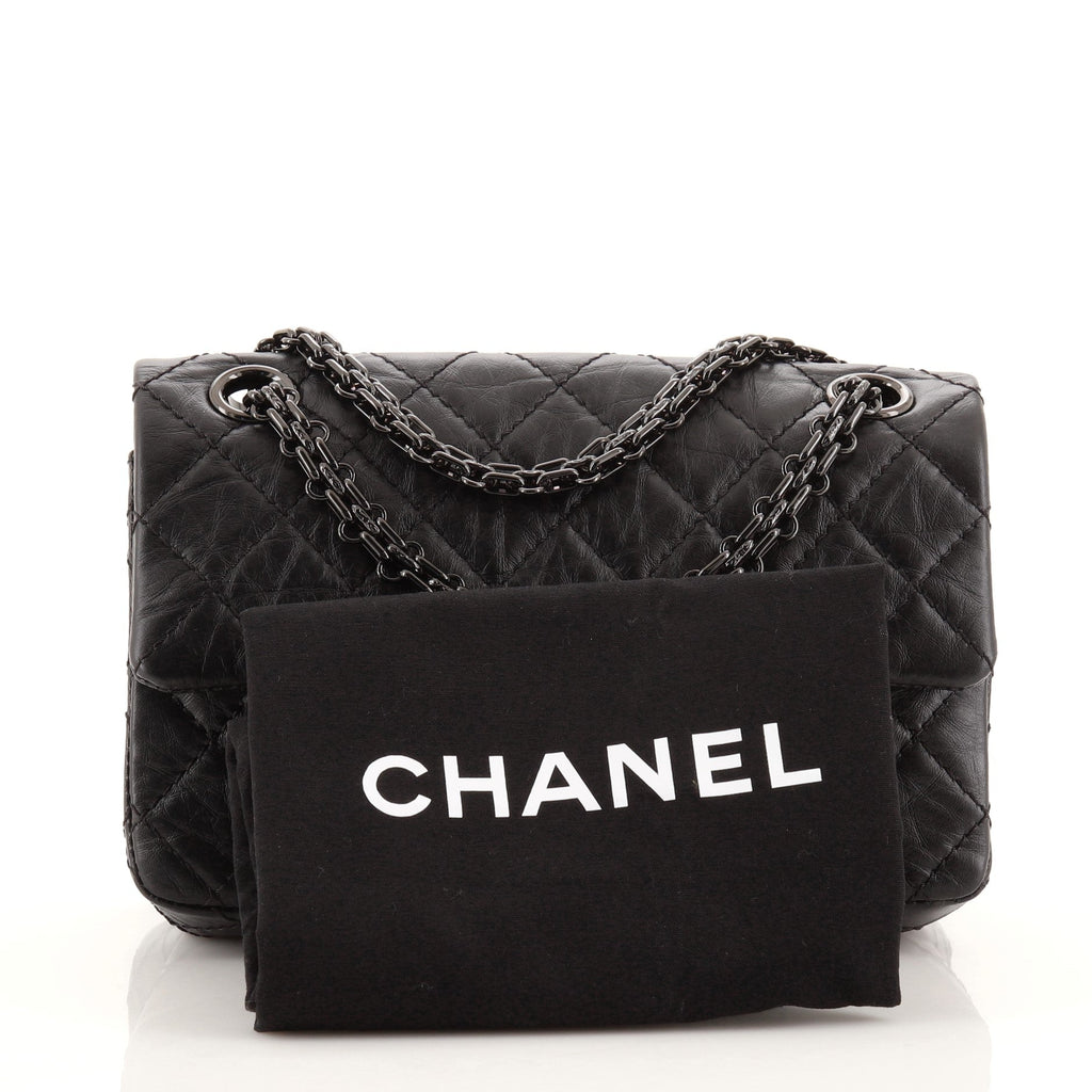 So Black Reissue 2.55 Flap Bag Quilted Aged Calfskin Mini