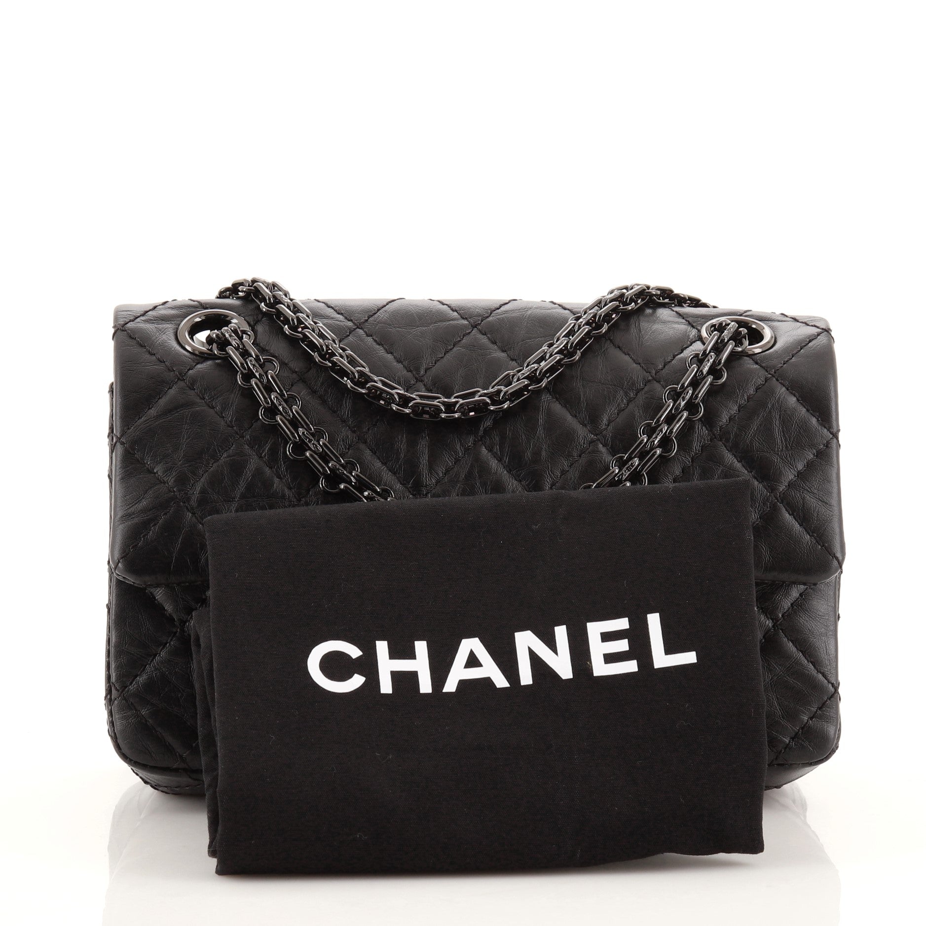 So Black Reissue 2.55 Flap Bag Quilted Aged Calfskin Mini