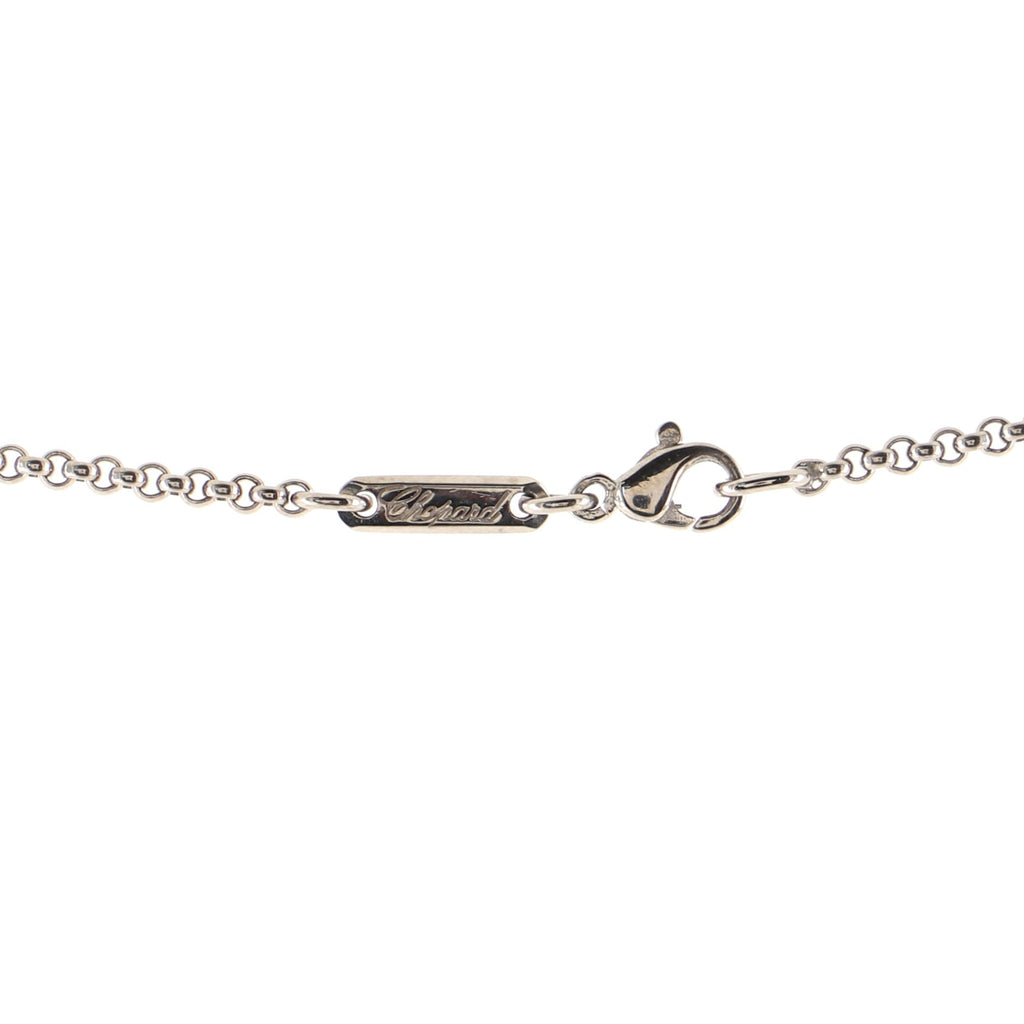 Happy Elephant Pendant Necklace 18K White Gold with Diamonds