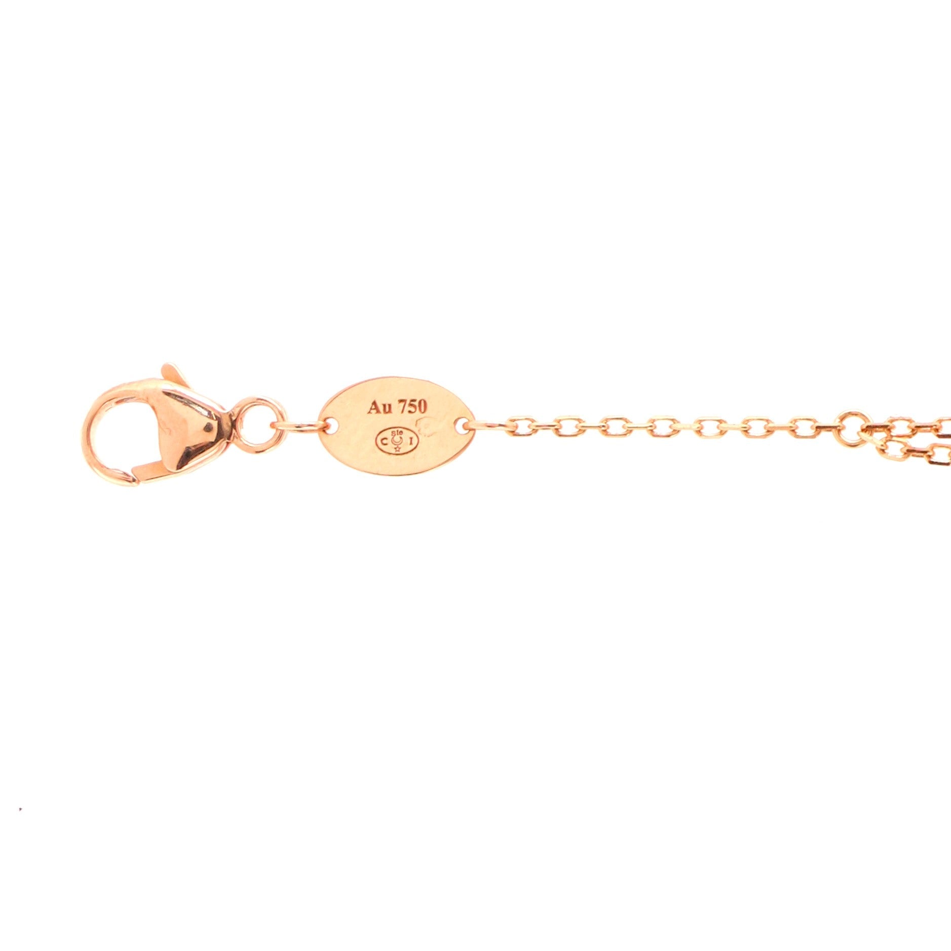 Jeux de Liens Bracelet 18K Rose Gold with Diamond and Lacquer