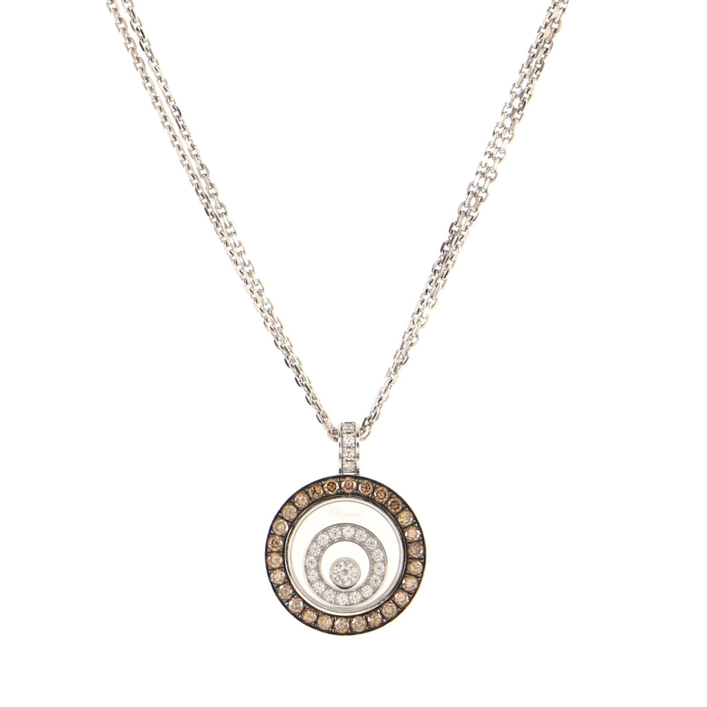 Happy Spirit Pendant Necklace 18K White Gold with Diamonds