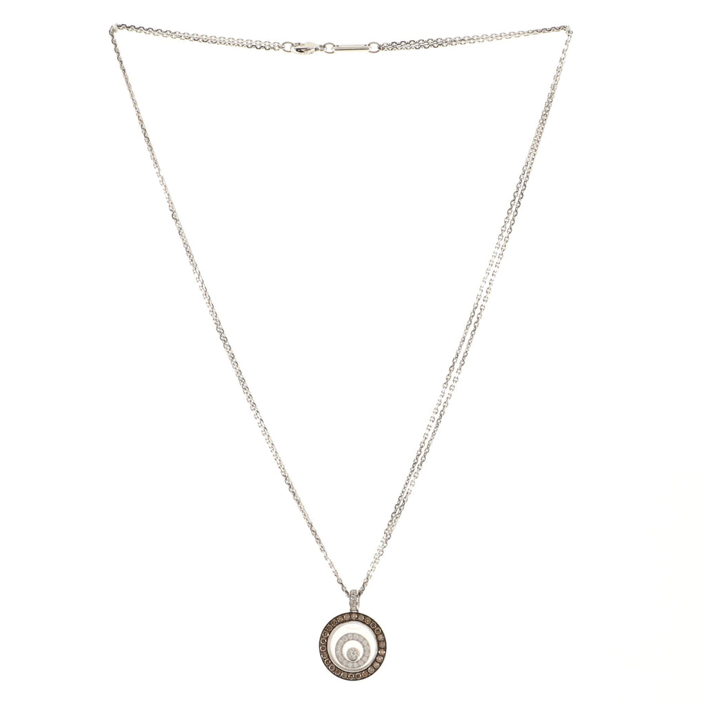 Happy Spirit Pendant Necklace 18K White Gold with Diamonds