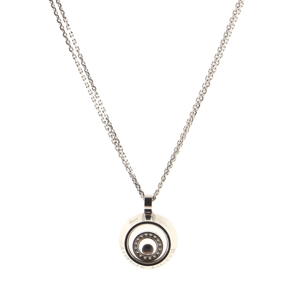 Happy Spirit Pendant Necklace 18K White Gold with Diamonds