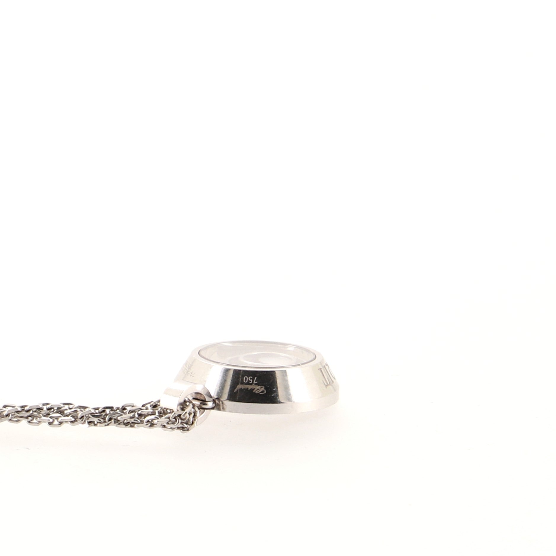 Happy Spirit Pendant Necklace 18K White Gold with Diamonds