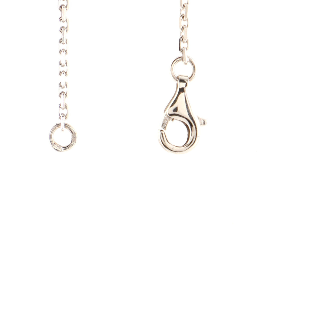 Camelia Pendant Necklace 18K White Gold with Diamonds and Ceramic