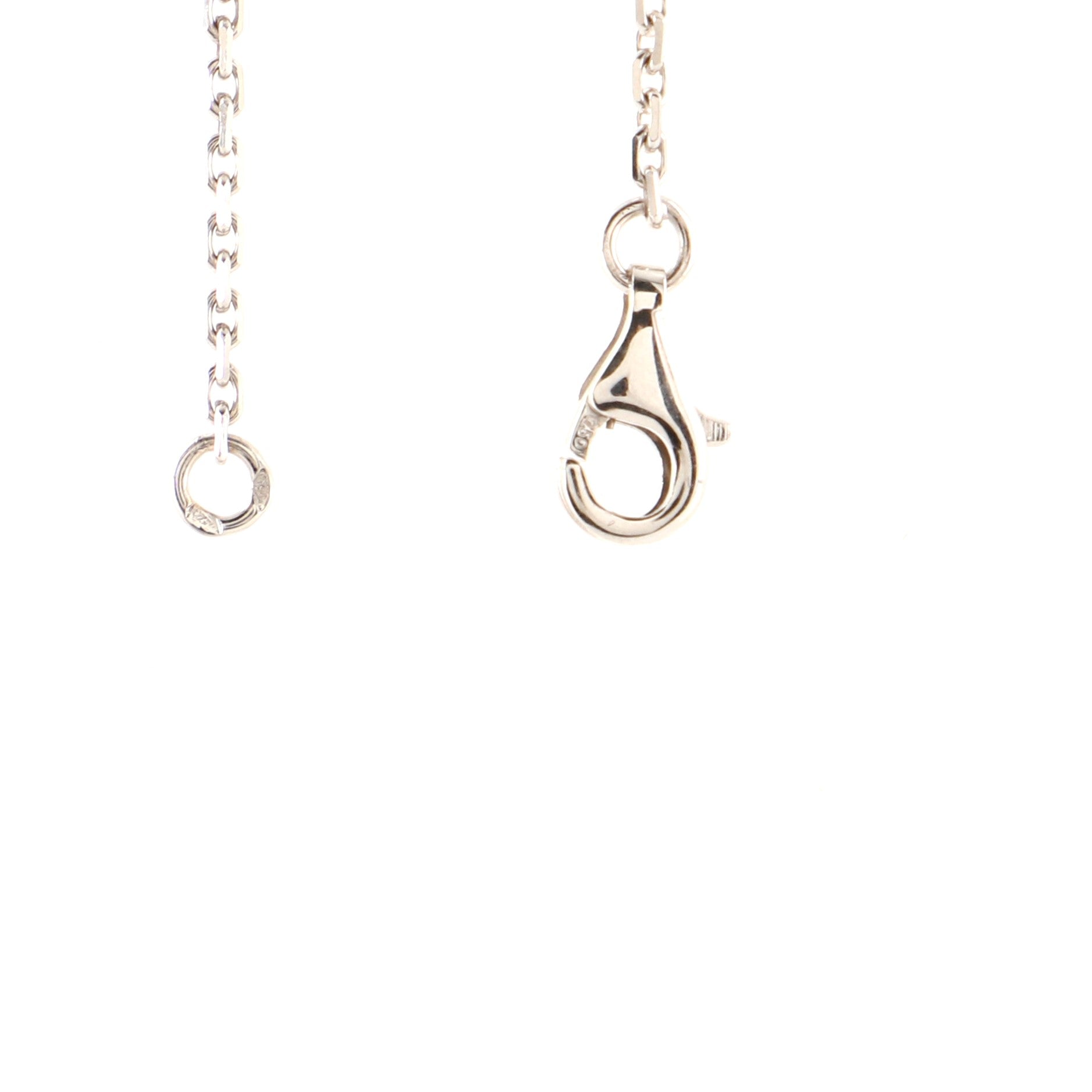 Camelia Pendant Necklace 18K White Gold with Diamonds and Ceramic