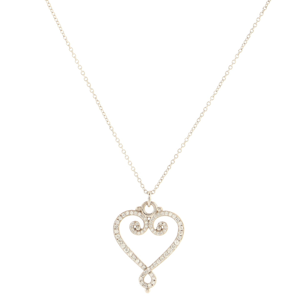 Venice Goldoni Pendant Necklace 18K White Gold with Diamonds