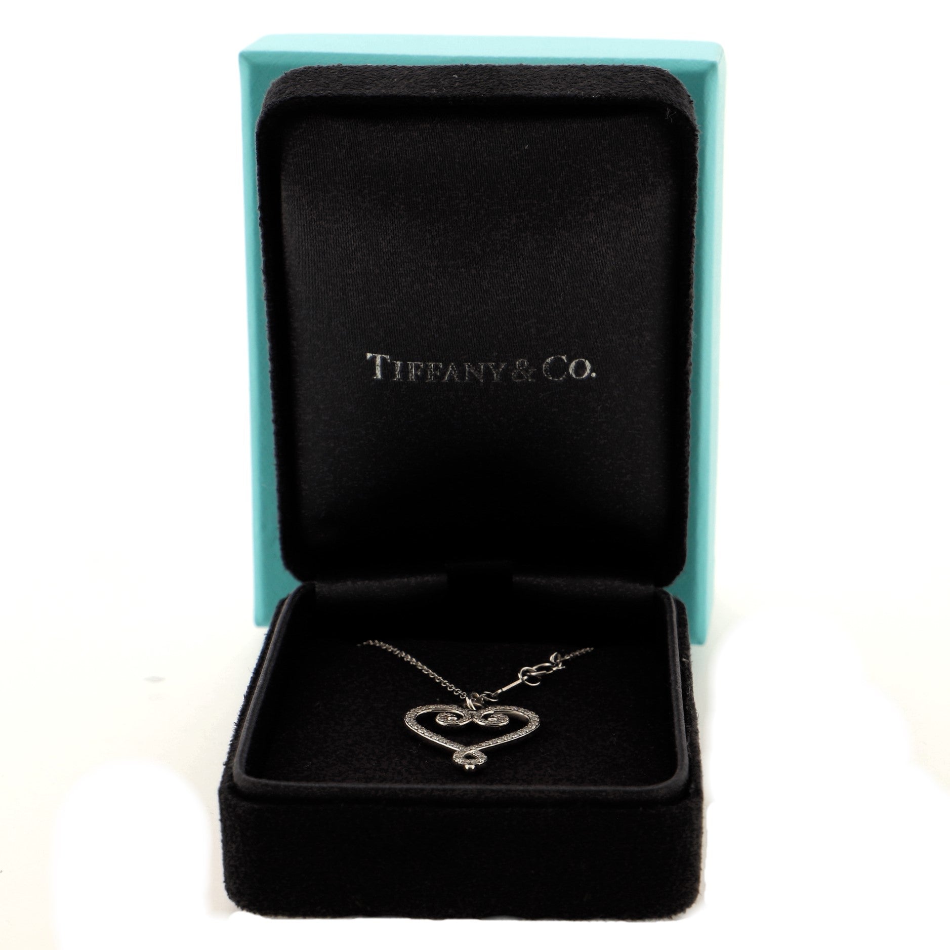 Venice Goldoni Pendant Necklace 18K White Gold with Diamonds