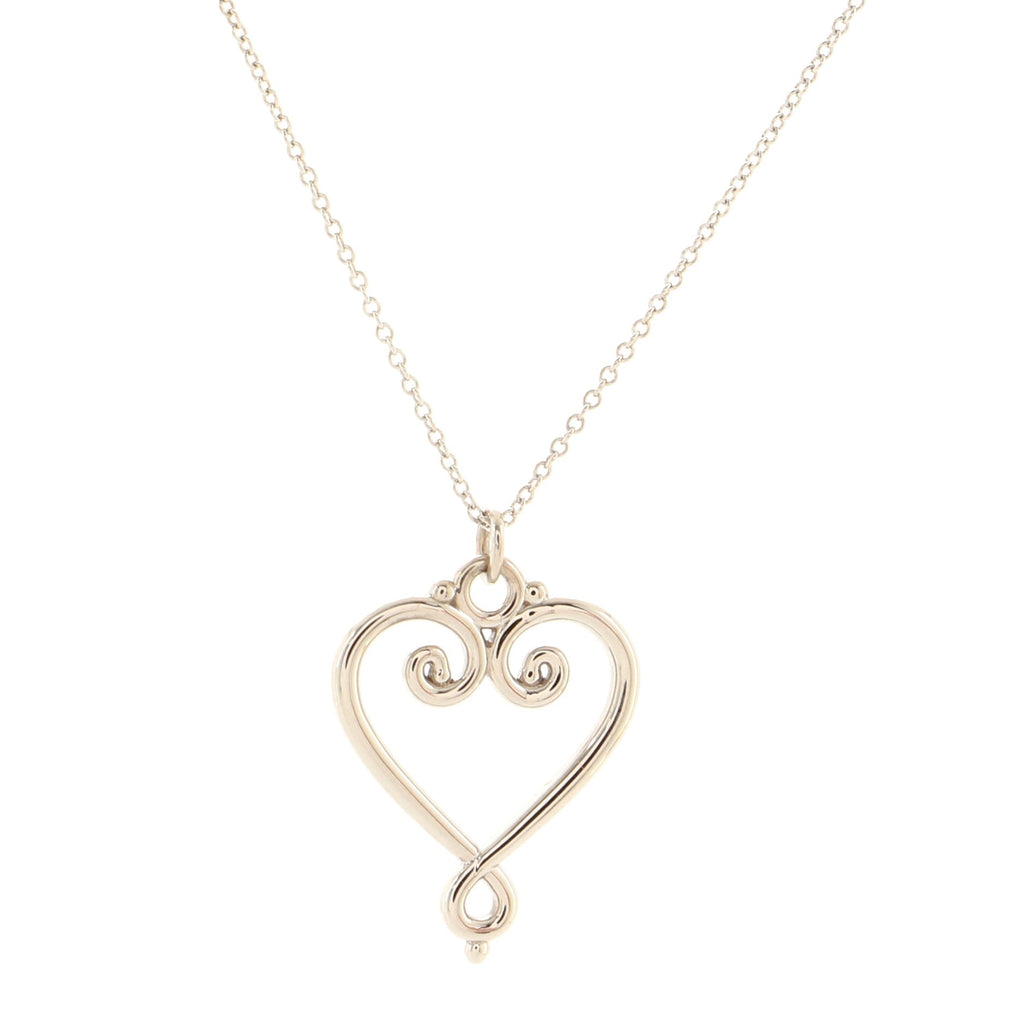 Venice Goldoni Pendant Necklace 18K White Gold with Diamonds