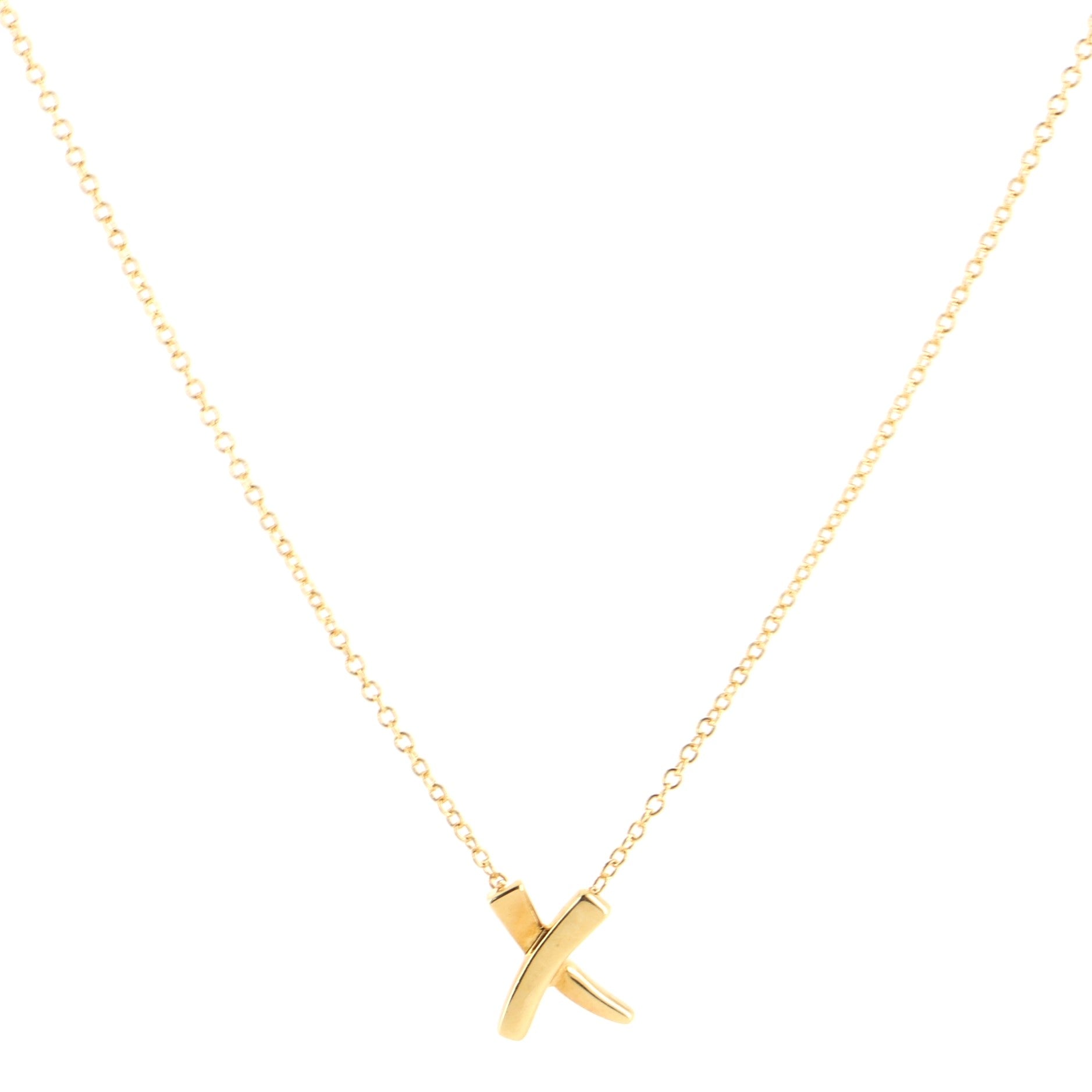 Paloma Picasso Graffiti X Pendant Necklace 18K Yellow Gold Small