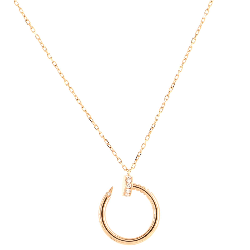 Juste Un Clou Pendant Necklace 18K Rose Gold with Diamonds