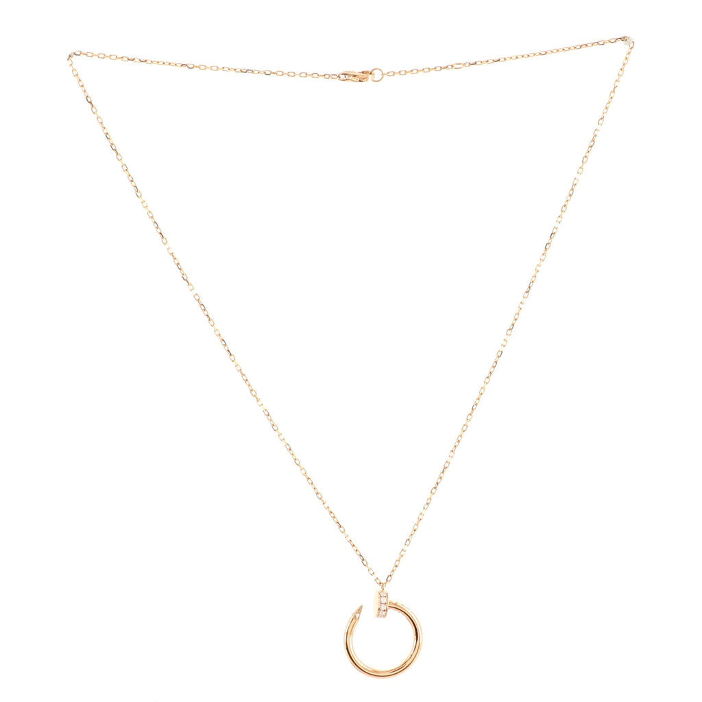 Juste Un Clou Pendant Necklace 18K Rose Gold with Diamonds