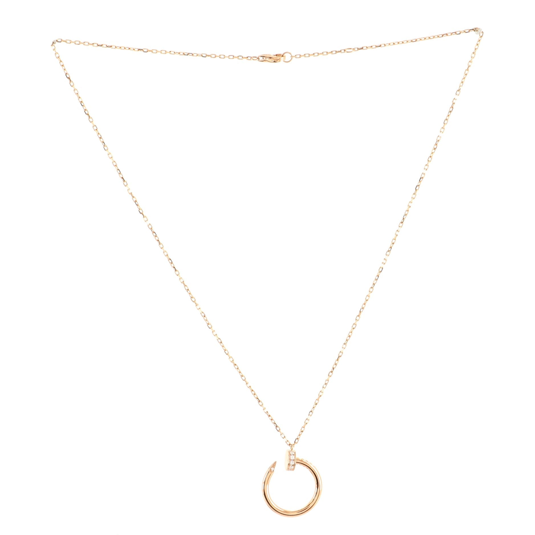 Juste Un Clou Pendant Necklace 18K Rose Gold with Diamonds