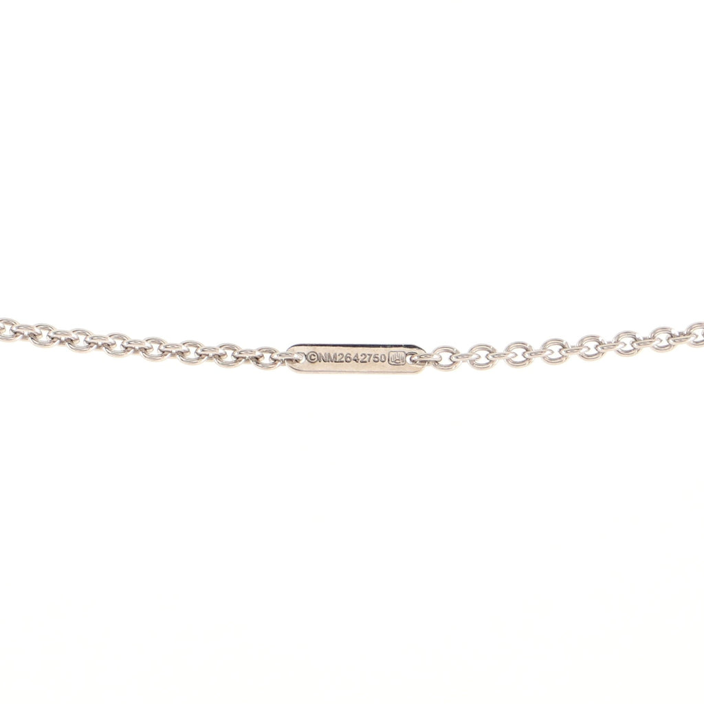 Mon Amour Heart Lariat Necklace 18K White Gold with Diamond
