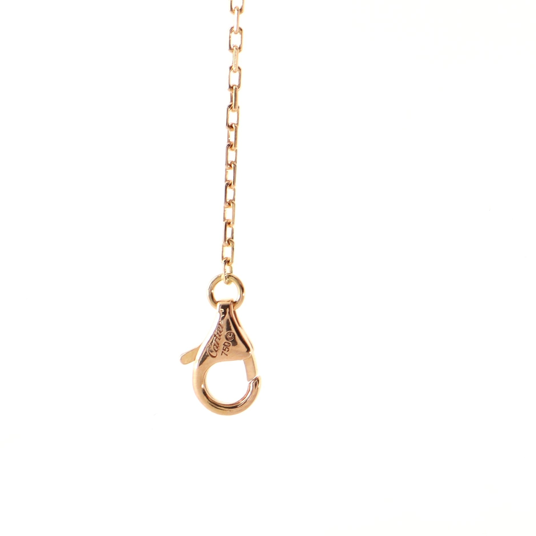 Double C Logo Bracelet 18K Rose Gold with Pink Sapphires