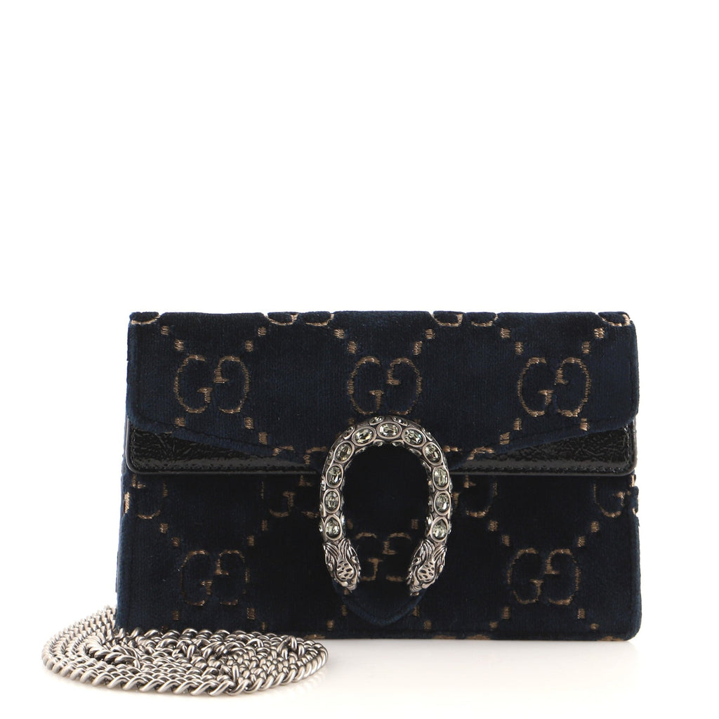 Dionysus Bag GG Velvet Super Mini