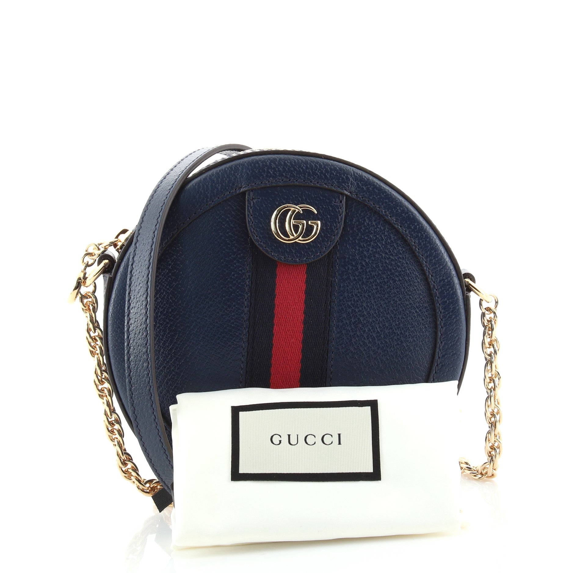 Ophidia Round Shoulder Bag Leather Mini