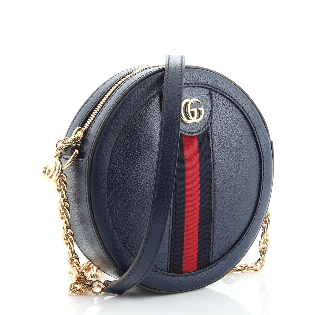 Ophidia Round Shoulder Bag Leather Mini