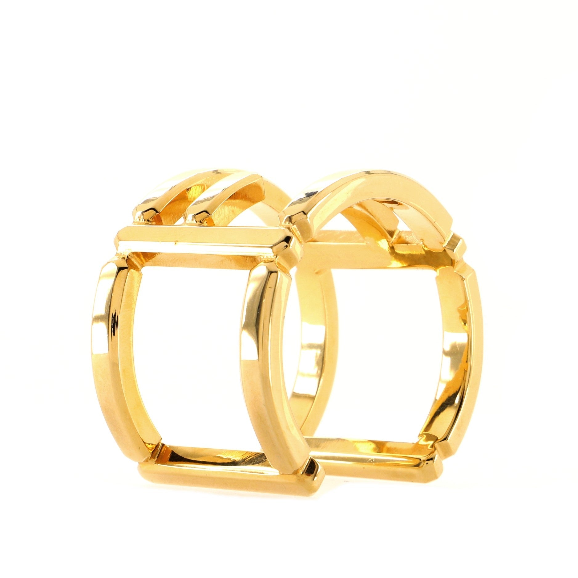 Zucca Cutout Cuff Bracelet Metal