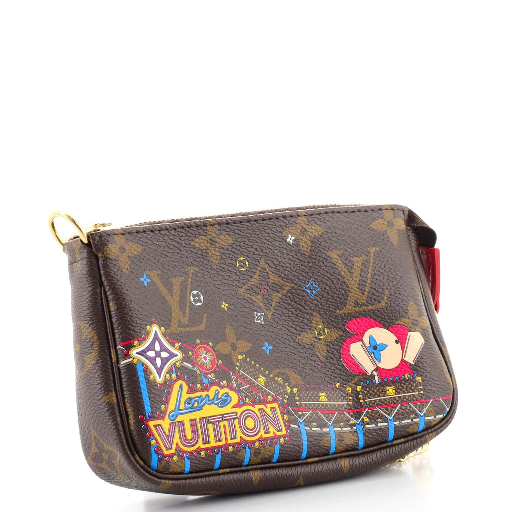 Pochette Accessoires Limited Edition Vivienne Xmas Monogram Canvas Mini