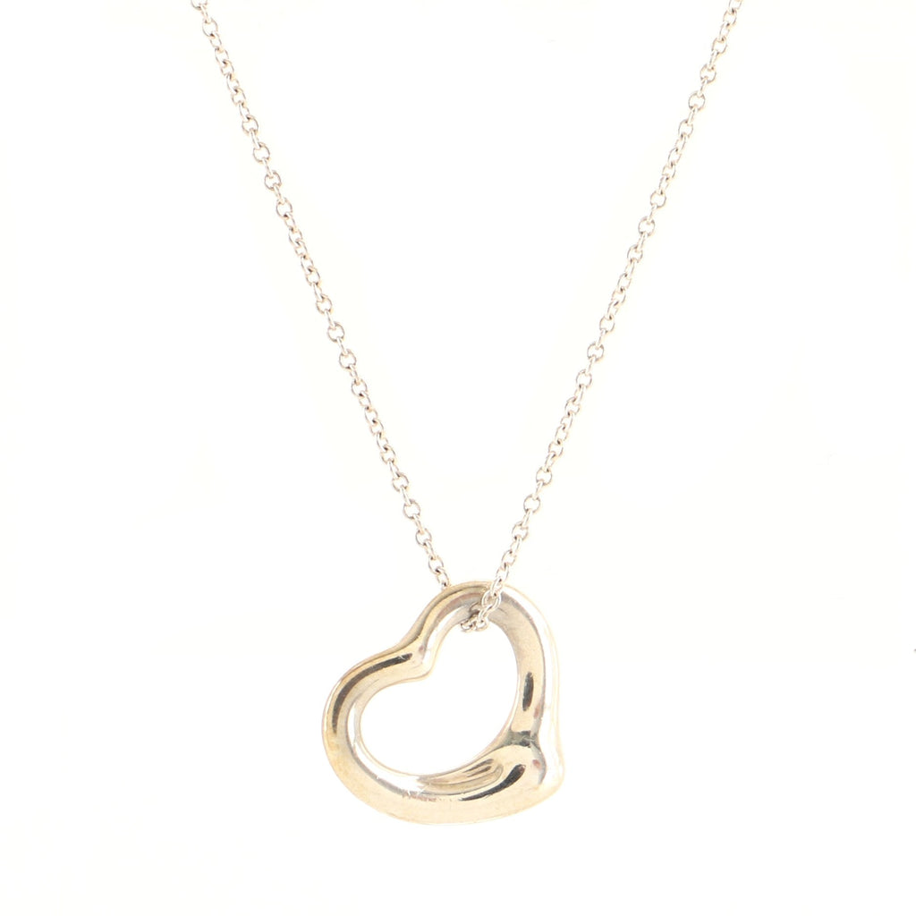 Elsa Peretti Open Heart Pendant Necklace Sterling Silver 16mm