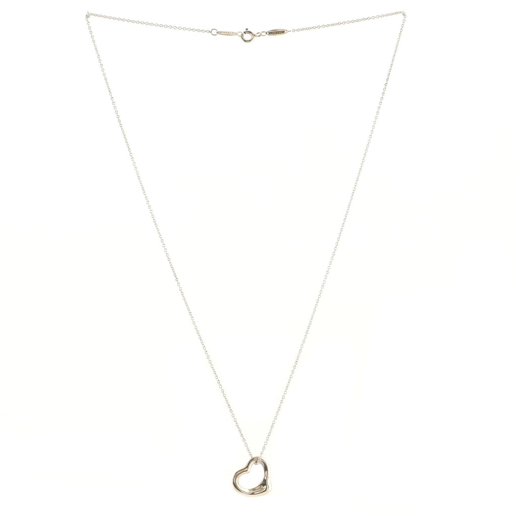 Elsa Peretti Open Heart Pendant Necklace Sterling Silver 16mm