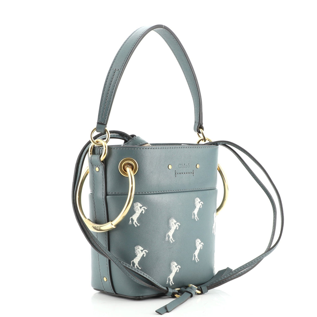 Roy Bucket Bag Embroidered Leather Mini