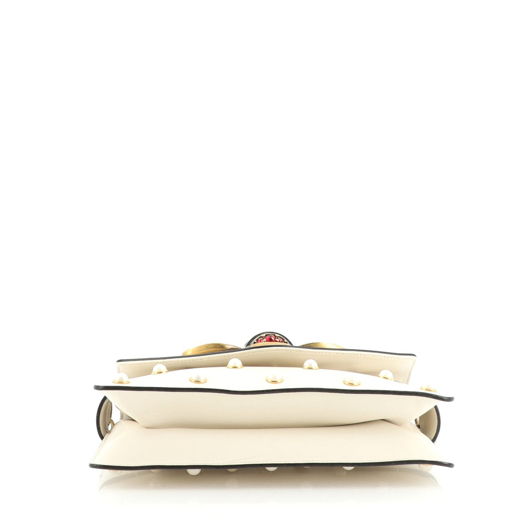 Broadway Pearly Bee Shoulder Bag Embellished Leather Mini