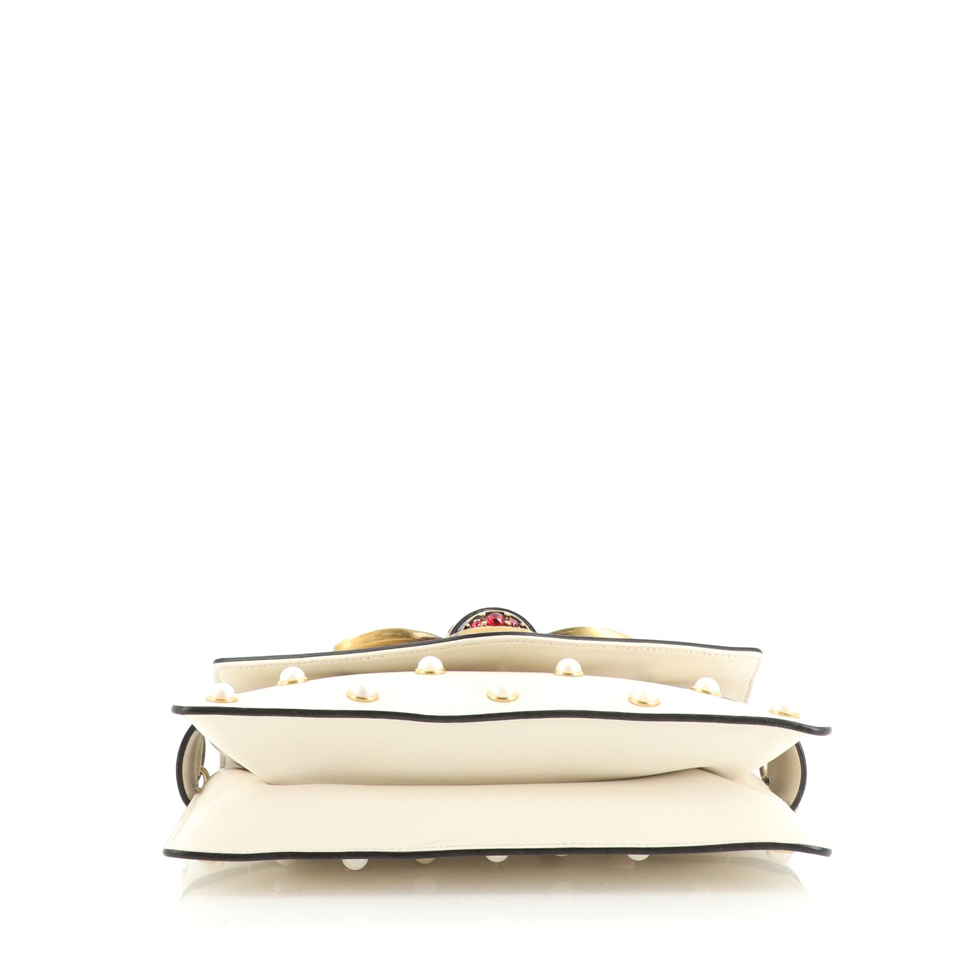Broadway Pearly Bee Shoulder Bag Embellished Leather Mini