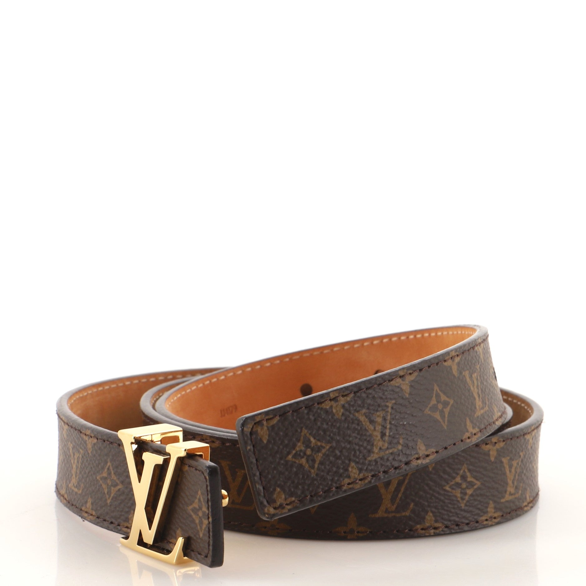 LV Initiales Belt Monogram Canvas Thin 90
