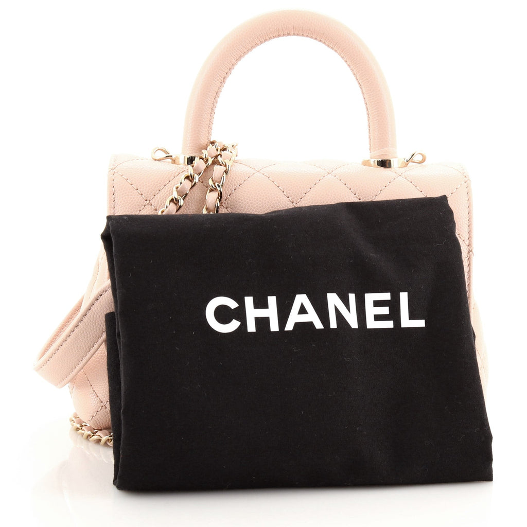 Coco Top Handle Bag Quilted Caviar Extra Mini
